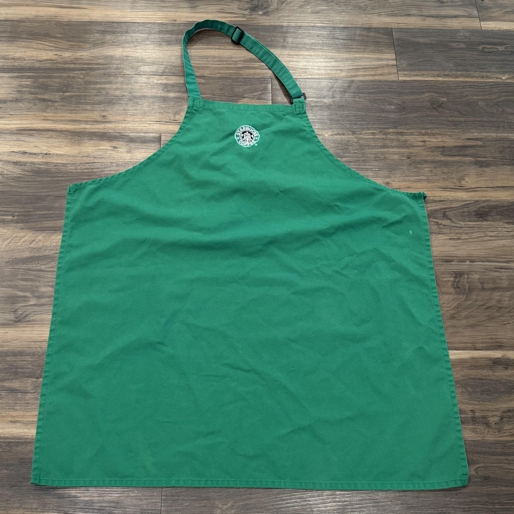 Starbucks Coffee Apron Unisex One Size Green Barista Uniform Adjustable Logo